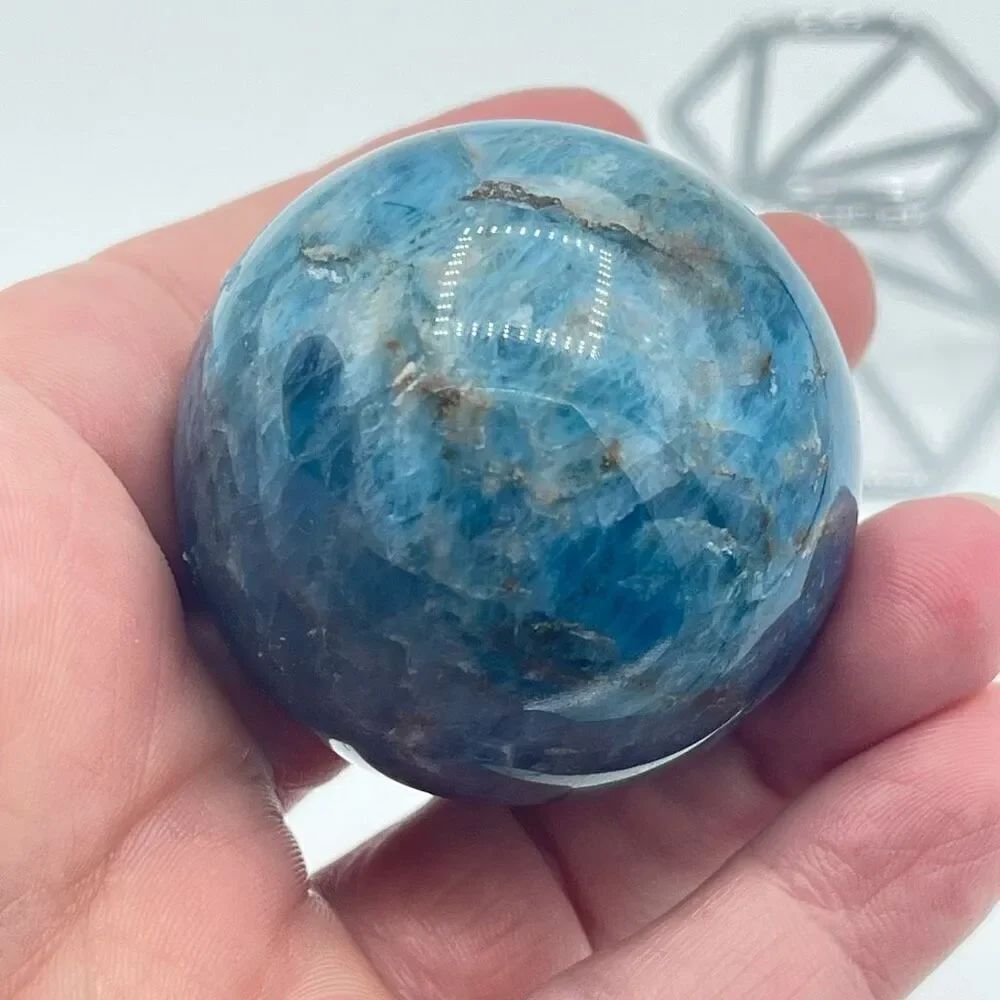 Apatite crystal healing stone 1.75 inches blue rainbow flash high quality